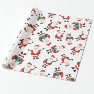 Cute Santa Claus Christmas Pattern Wrapping Paper
