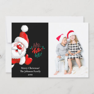 Cute Santa Claus Christmas Photo Holiday Card