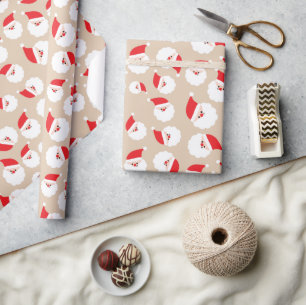 Cute Santa Claus Christmas Presents Seamless Wrapping Paper