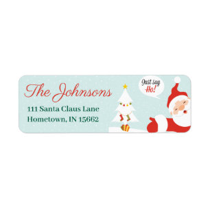 Cute Santa Claus Christmas Return Address