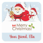 Cute Santa Claus christmas stickers