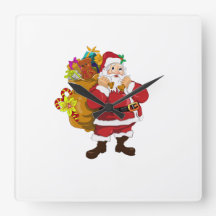 Cute Santa Claus Christmas Wall Clock | 10.75" Acr