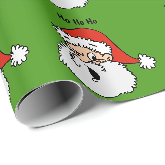 Cute Santa Claus Christmas Wrapping Paper (Roll Corner)
