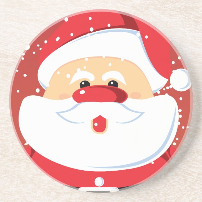 Cute Santa Claus custom coaster (Front)