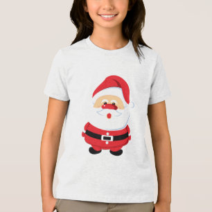 Cute Santa Claus custom t-shirt Tri-Blend Shirt