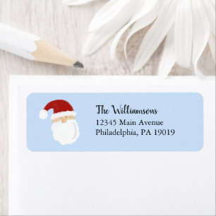 Cute Santa Claus Face Christmas Return Address