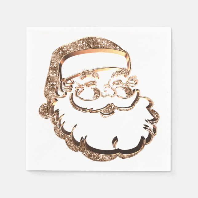 Cute Santa Claus Father Christmas Party Napkin (Front)