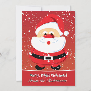 Cute Santa Claus flat card