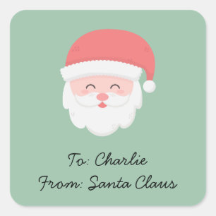 Cute Santa Claus Gift Label Christmas Sticker