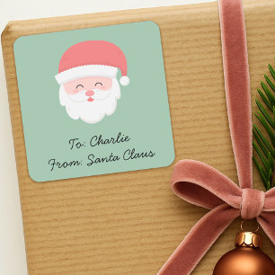 Cute Santa Claus Gift Label   Christmas Sticker