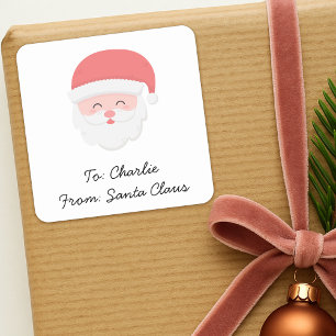 Cute Santa Claus Gift Label   Christmas Sticker