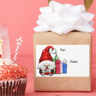 Cute Santa Claus Gnome Christmas Gift Tag