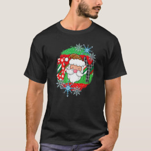 Cute Santa Claus JOY Christmas Holiday Jolly St Ni T-Shirt