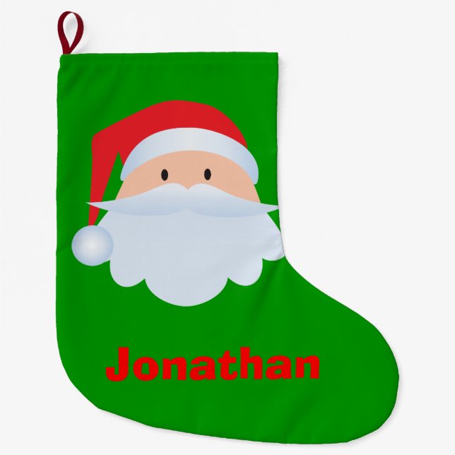Cute Santa Claus Kids Christmas Stocking (Front)