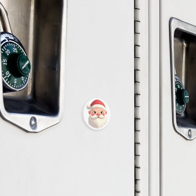 Cute Santa Claus Merry Christmas Magnet (In Situ (Locker))