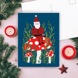 Cute Santa Claus on Magical Mushroom Xmas Postcard<br><div class="desc">Customisable card,  Add your own text to the back or front of the card.
Check my shop for more designs or let me know if you'd like something custom.</div>