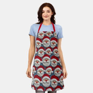 Cute santa claus pattern apron