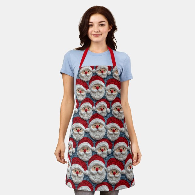 Cute santa claus pattern apron (Worn)