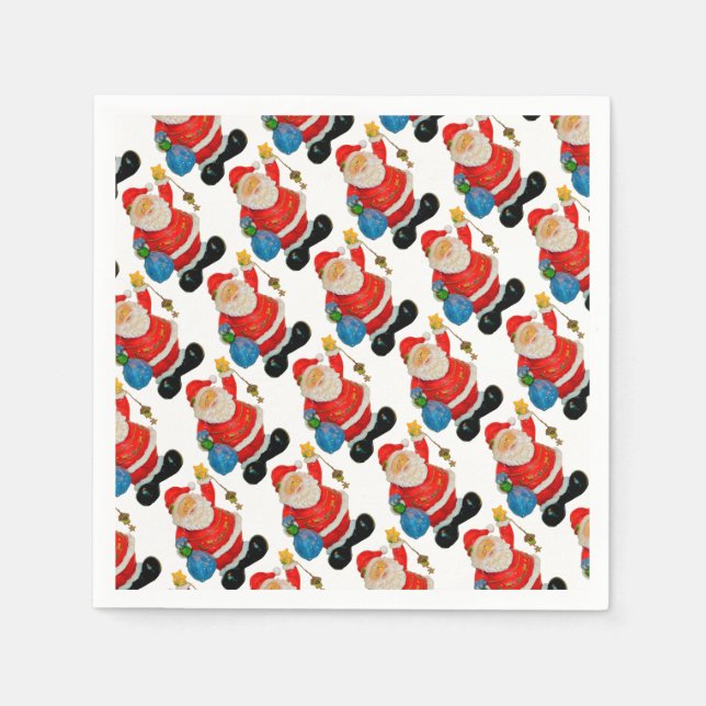 Cute Santa Claus Pattern Christmas Party Napkin (Front)