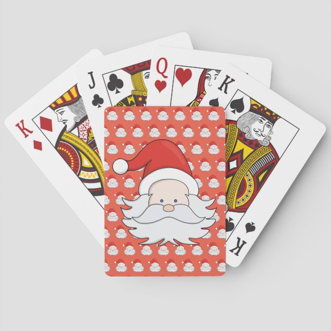 Cute Santa Claus Playing Cards (Back)