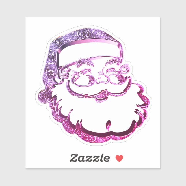 Cute Santa Claus Portrait Purple Christmas (Sheet)