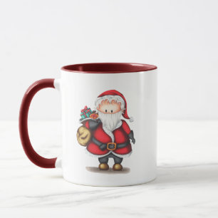Cute Santa Claus Red Suit Christmas Mug