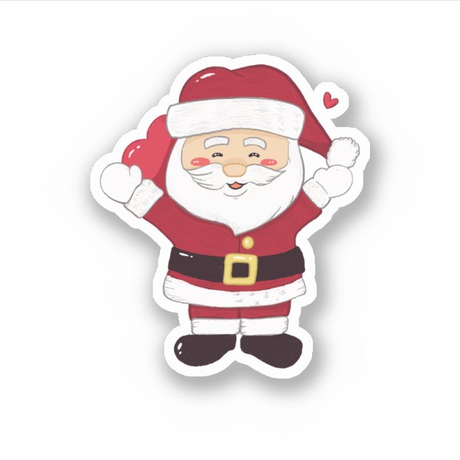 Cute Santa claus sticker (Front)