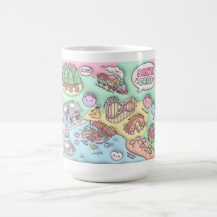 Cute Santa Cruz California Neighbourhood Map UCSC Coffee Mug