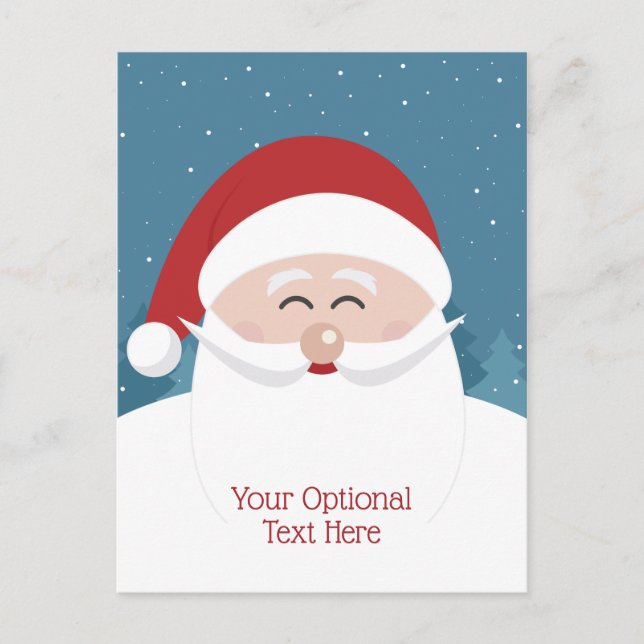 Cute Santa custom text postcard (Front)