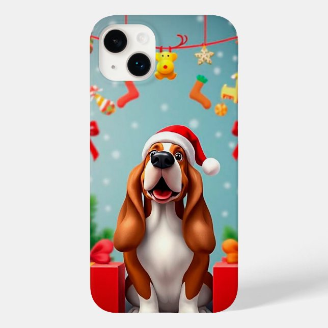 Cute santa dog Case-Mate iPhone case (Back)