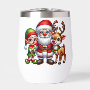 Cute Santa Elf and Reindeer Christmas Personalised