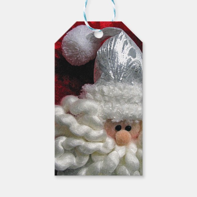 Cute santa face christmas gift tags (Front)