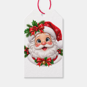 Cute Santa Face Gift Tags