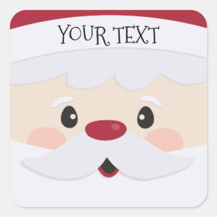 Cute Santa Face Personalised Sticker