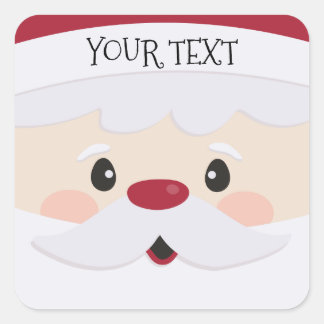 Cute Santa Face Personalised Sticker