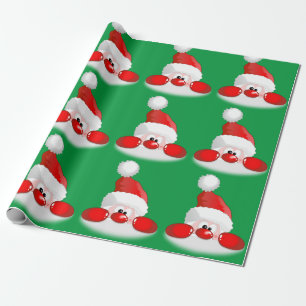 Cute Santa Face Wrapping Paper