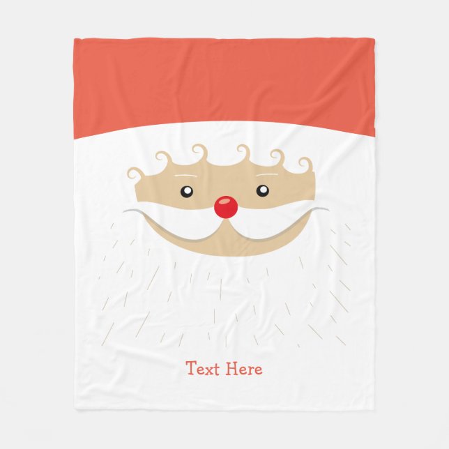 Cute Santa Fleece Blanket (Front)