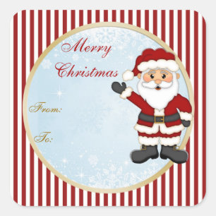 Cute Santa gift tag Christmas