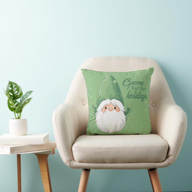 Cute Santa Gnome for the Holidays Cushion (Chair)