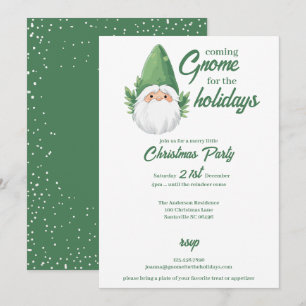 Cute Santa Gnome for the Holidays Holiday Card