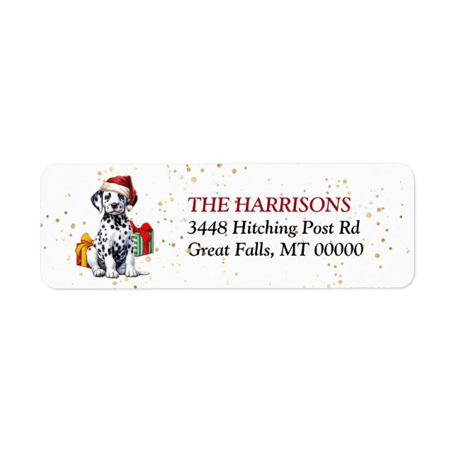 Cute Santa Hat Dalmatian Puppy Gifts (Front)