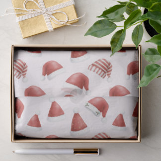 Cute Santa Hat for Girls Soft Pink Christmas Tissue Paper