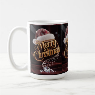 Cute Santa Hat & Typography Coffee Mug