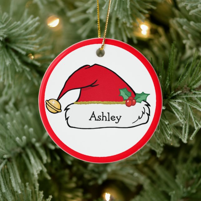 Cute Santa Helper Personalised Christmas Ornament (Tree)