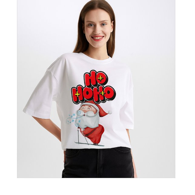 Cute Santa “Ho Ho Ho” Christmas – Funny Ho Ho Ho T-Shirt (Creator Uploaded)