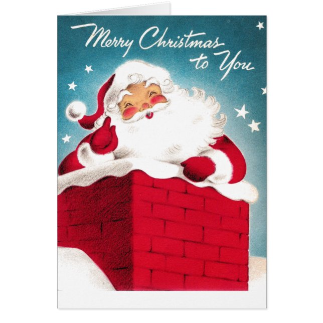 Cute Santa In a Chimney (Front)