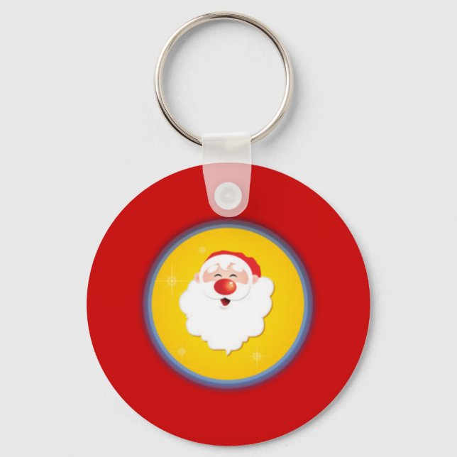 Cute Santa Key Ring (Front)