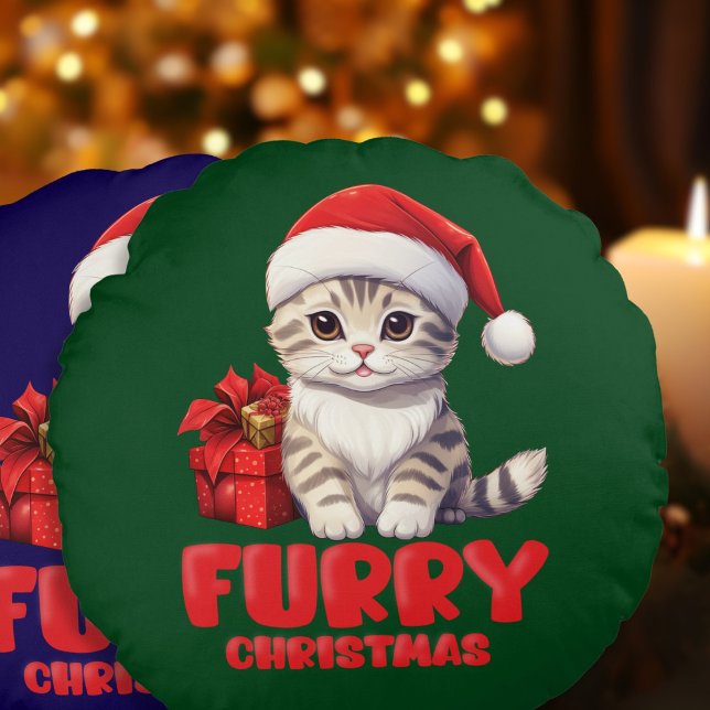 Cute Santa Kitten Pillow (Creator Uploaded)