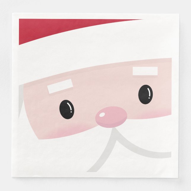 Cute Santa Klaus Face Napkin (Front)