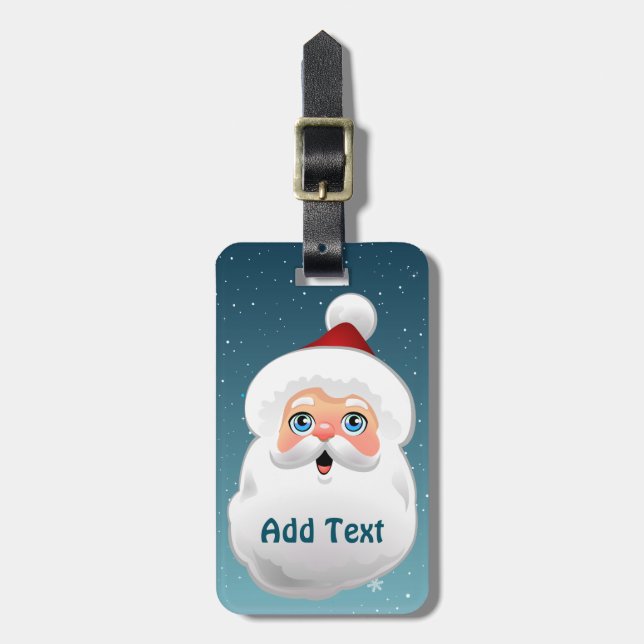 Cute Santa Luggage Tag (Front Vertical)